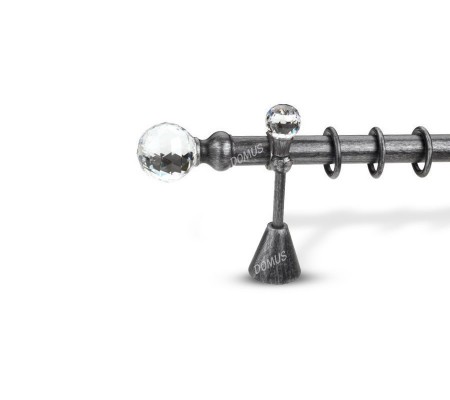 ΚΩΔ. P115-01 SWAROVSKI Φ50 ΜΑΥΡΟ - ΑΣΗΜΙ