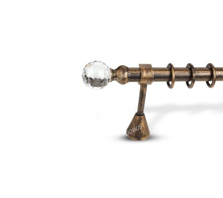 ΚΩΔ. P115-02 SWAROVSKI Φ50 ΜΑΥΡΟ - ΜΠΡΟΝΖΕ